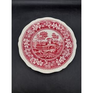 Vintage Copeland Spode Tower Pink Luncheon Plate- 9.375"-Eng Porcelain